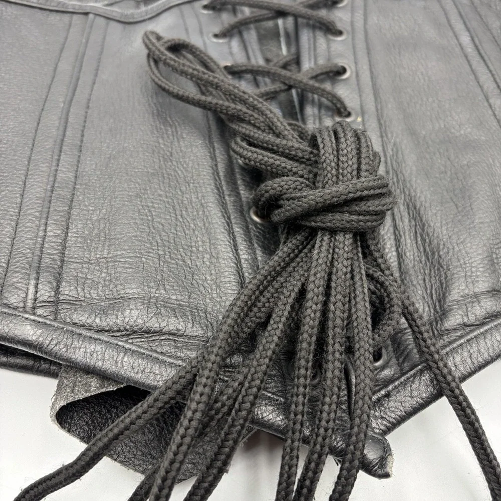 Hilarys Vanity Sexy Slimming Women Corset  Tied Lace Up Goth Witch Leather Fairy